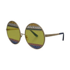 Dolce & Gabbana Gold Oval Metal Crystals Shades DG2209B Sunglasses