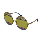 Dolce & Gabbana Gold Oval Metal Crystals Shades DG2209B Sunglasses