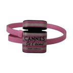 Dolce & Gabbana Pink Black Leather Strap Gold Metal Logo Airpods Case