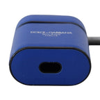Dolce & Gabbana Blue Leather Silver Metal Logo Airpods Case