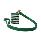 Dolce & Gabbana Green Leather Strap Gold Metal Logo Airpods Case