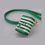 Dolce & Gabbana Green Leather Strap Gold Metal Logo Airpods Case