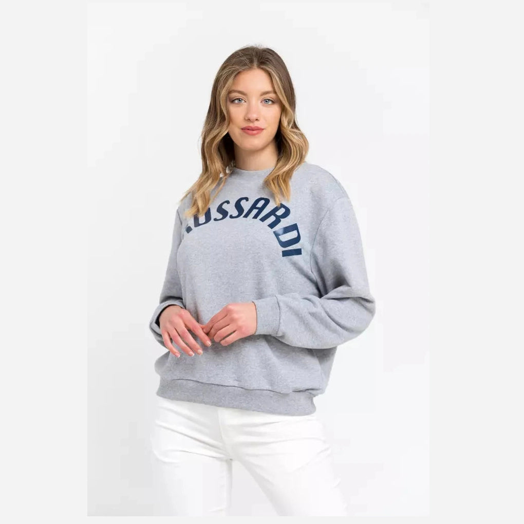 Trussardi Gray Cotton Women Sweatshirt