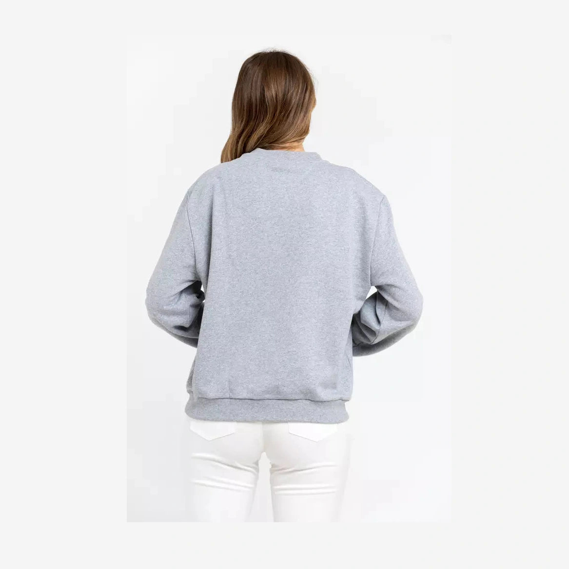 Trussardi Gray Cotton Women Sweatshirt