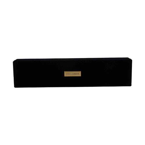 Dolce & Gabbana Black Velvet Logo Plaque Storage Bracelet Jewelry Box
