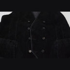 Dolce & Gabbana Black Cotton Double Breasted Waistcoat Vest