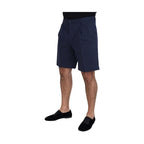 Dolce & Gabbana Blue Chinos Cotton Stretch Casual Shorts
