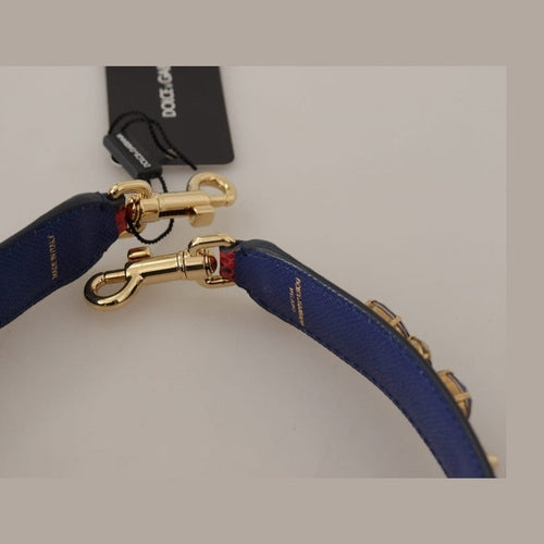 Dolce & Gabbana Red Exotic Leather Crystals Bag Shoulder Strap