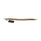 Dolce & Gabbana Beige Exotic Leather Crystals Shoulder Strap