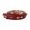 Dolce & Gabbana Red Exotic Leather Crystals Reversible Shoulder Strap