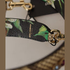 Dolce & Gabbana Beige Exotic Leather Crystals Reversible Shoulder Strap