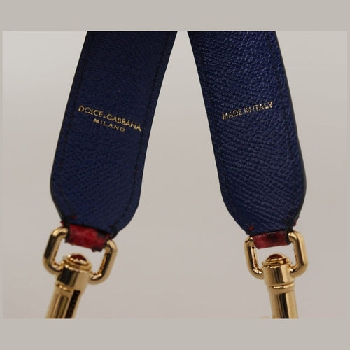 Dolce & Gabbana Red Exotic Leather Crystals Shoulder Strap