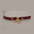 Dolce & Gabbana Red Exotic Leather Crystals Shoulder Strap
