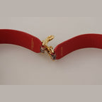 Dolce & Gabbana Brown Python Leather Crystals Shoulder Strap