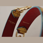 Dolce & Gabbana Yellow Red Leather Gold Tone Shoulder Strap