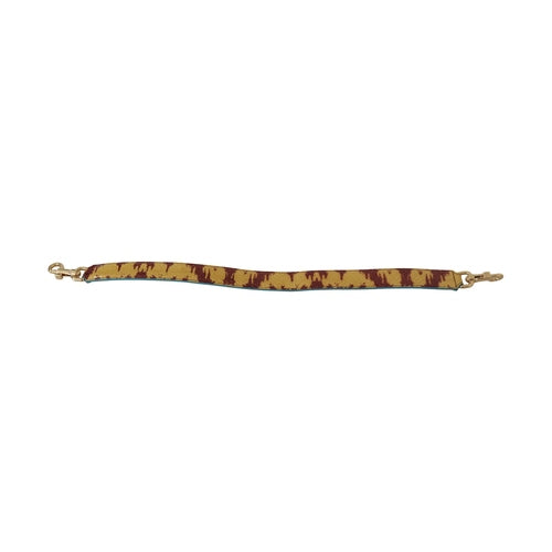 Dolce & Gabbana Yellow Red Leather Gold Tone Shoulder Strap
