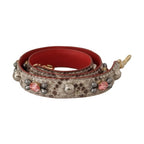 Dolce & Gabbana Beige Exotic Leather Studded Shoulder Strap