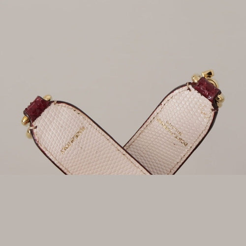 Dolce & Gabbana Bordeaux Leather Crystals Bag Shoulder Strap