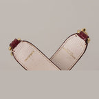 Dolce & Gabbana Bordeaux Leather Crystals Bag Shoulder Strap