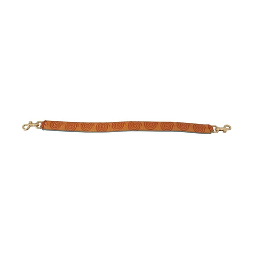 Dolce & Gabbana Orange Leather Swirl Print Bag Shoulder Strap