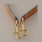 Dolce & Gabbana Orange Leather Swirl Print Bag Shoulder Strap