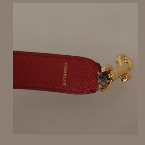 Dolce & Gabbana Brown Python Leather Studded Shoulder Strap