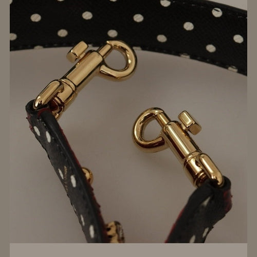 Dolce & Gabbana Red Python Leather Crystals Reversible Shoulder Strap