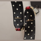 Dolce & Gabbana Red Python Leather Crystals Reversible Shoulder Strap