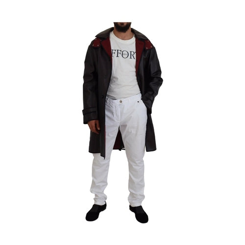 Dolce & Gabbana Black Trench Hooded Parka Cotton Jacket