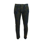 Dolce & Gabbana Blue Green Skinny Cotton Denim Jeans