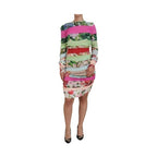 Dolce & Gabbana Multicolor Silk Floral Bodycon Sheath Dress