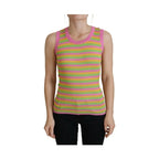 Dolce & Gabbana Multicolor Silk Vest Pullover Tank Top