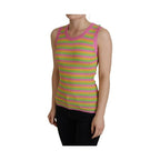 Dolce & Gabbana Multicolor Silk Vest Pullover Tank Top