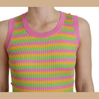 Dolce & Gabbana Multicolor Silk Vest Pullover Tank Top