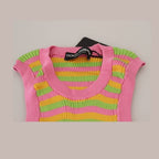 Dolce & Gabbana Multicolor Silk Vest Pullover Tank Top