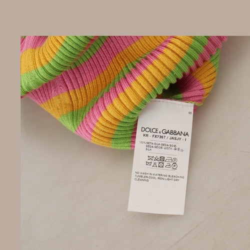 Dolce & Gabbana Multicolor Silk Vest Pullover Tank Top