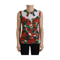 Dolce & Gabbana White Floral Wool Lace Vest Tank Top