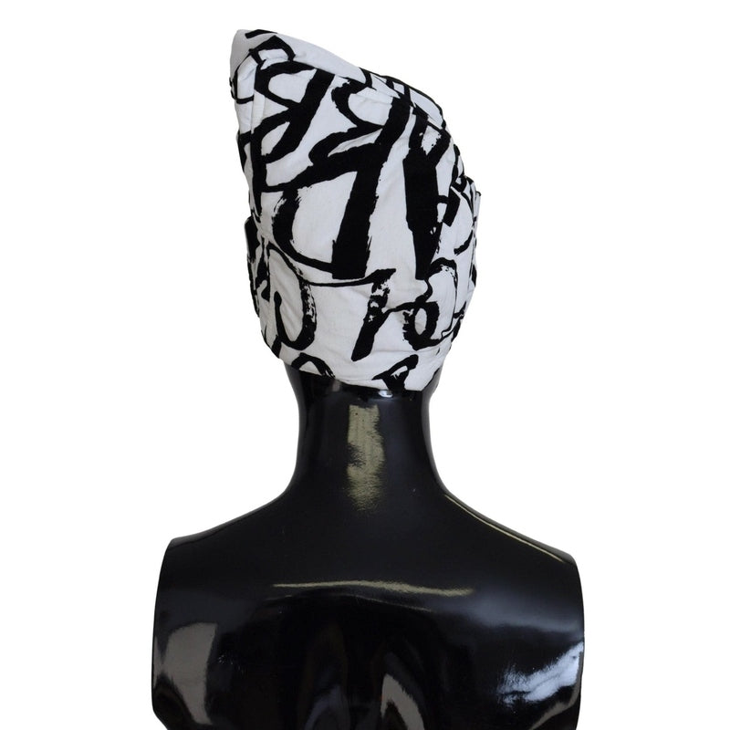 Dolce & Gabbana White Printed Nylon Women Winter Beanie Cap Hat