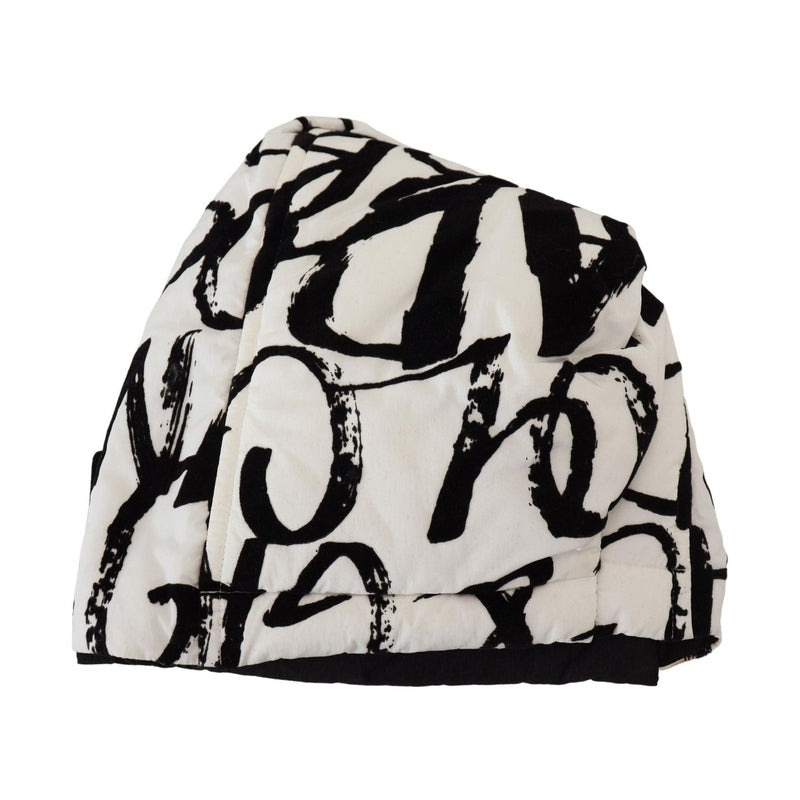 Dolce & Gabbana White Printed Nylon Women Winter Beanie Cap Hat