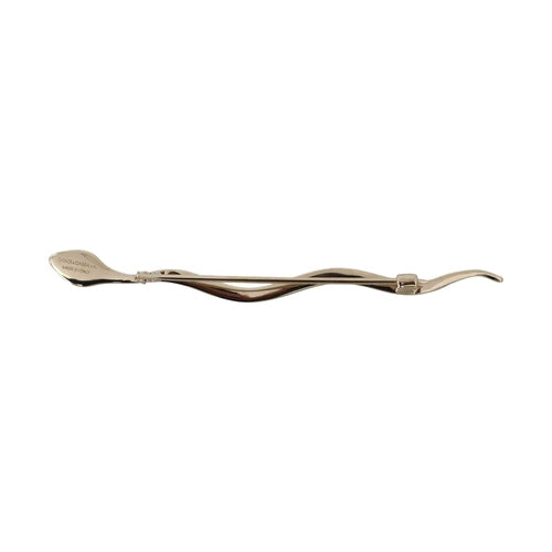 Dolce & Gabbana Silver Brass Crystal Spilla Serpente Brooch Pin