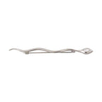 Dolce & Gabbana Silver Brass Crystal Spilla Serpente Mens Brooch Pin