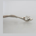 Dolce & Gabbana Silver Brass Crystal Spilla Serpente Mens Brooch Pin