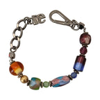 Dolce & Gabbana multicolor Silver Chain Brass Beaded Lobster Clasp Bracelet