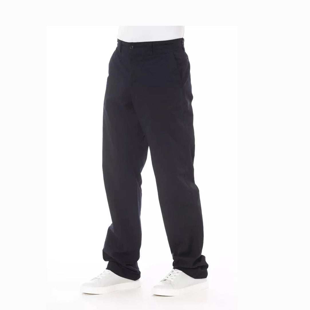Alpha Studio Blue Cotton Men Pant