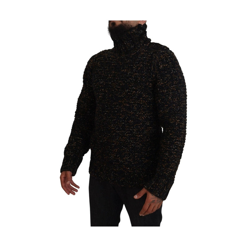 Dolce & Gabbana Brown Fatto A Mano Turtleneck Pullover Sweater