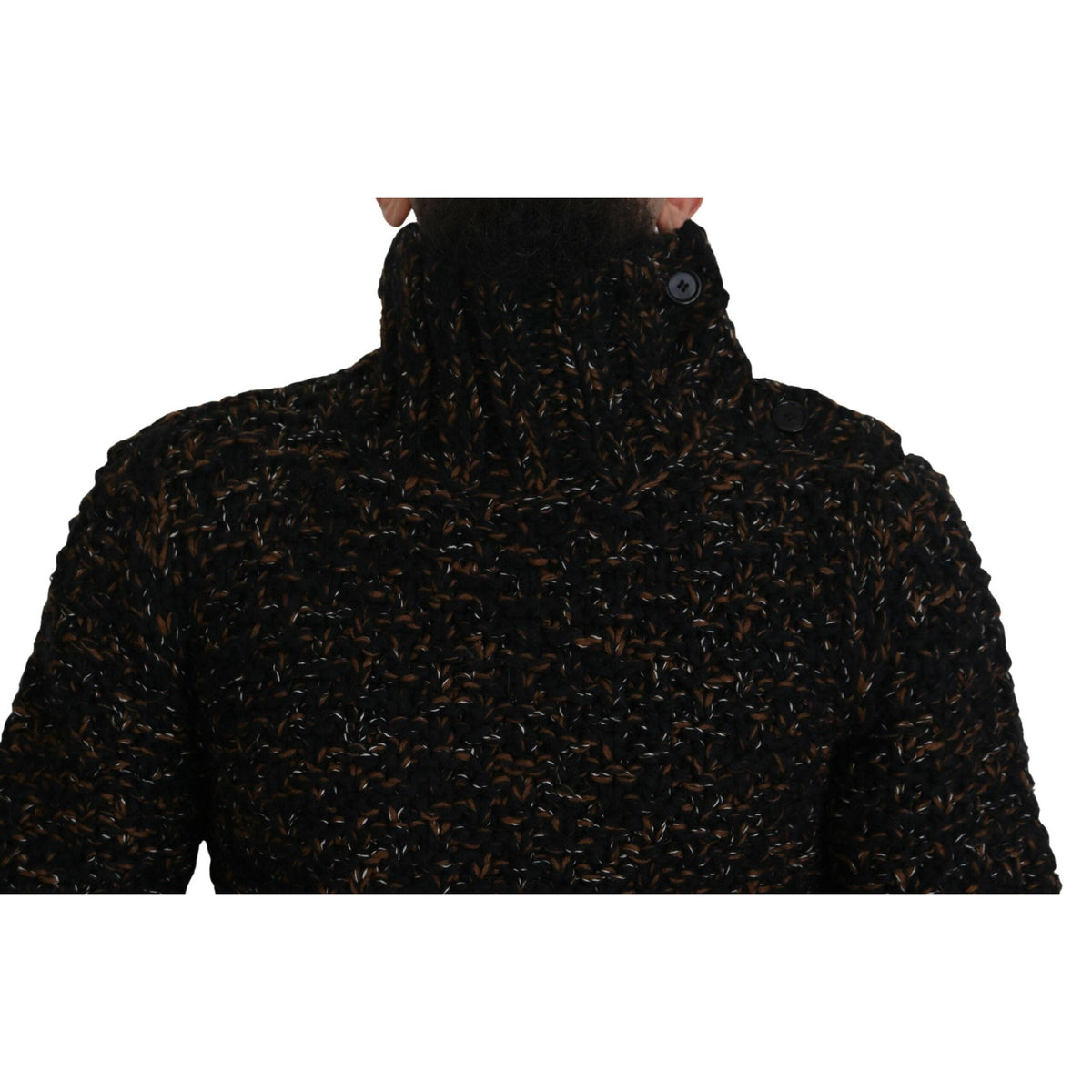 Brown Fatto A Mano Turtleneck Pullover Sweater
