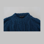 Dolce & Gabbana Blue Knitted Wool Alpaca Pullover Sweater