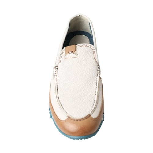 Dolce & Gabbana White Leather Loafers Moccasins Shoes
