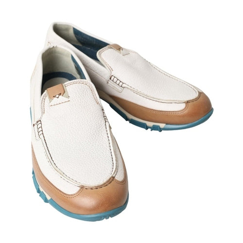 Dolce & Gabbana White Leather Loafers Moccasins Shoes