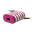 Dolce & Gabbana Fuchsia Dauphine Leather Logo Airpods Case